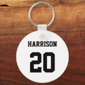 Zwart wit naamnummer Varssport Sleutelhanger (Voorkant)