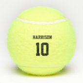 Zwart wit naamnummer Varssport Tennisballen (Achterkant)