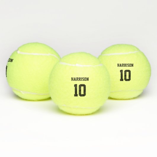 Zwart wit naamnummer Varssport Tennisballen (Multi)