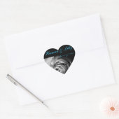 Zwart-wit nam Gepersonaliseerd Huwelijk toe Hart Sticker (Envelop)