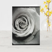Zwart-wit nam Leeg Wenskaart toe Kaart (Gele Bloem)