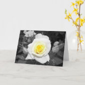 Zwart-wit nam met Gele Brandpunts toe Kaart (Gele Bloem)