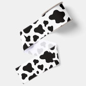 Zwart-wit namaak koeienhuid grosgrain lint (Achterkant)