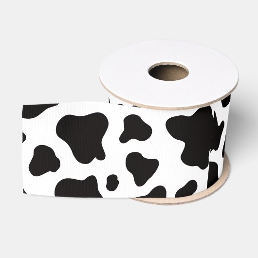 Zwart-wit namaak koeienhuid  grosgrain lint (Spoel)