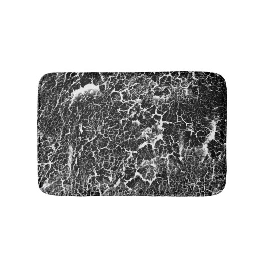 Zwart-wit natuur abstract patroon badmat (Voorkant)