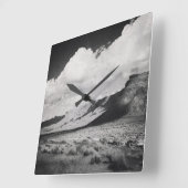 Zwart-wit Natuur fotograferen met bergen Vierkante Klok (Hoek)