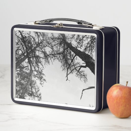 Zwart-wit Natuur Tree Forest Lunchbox (In situ)