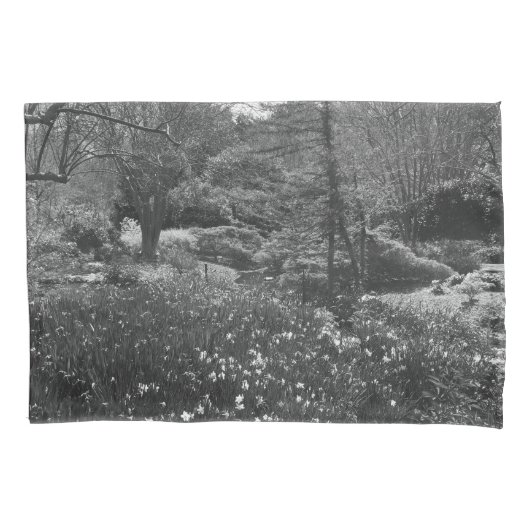 Zwart-wit Natuurscène Kussensloop (Voorkant)