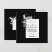 Zwart-wit nautische aanraking van elegantie kaart (Voorkant / Achterkant)