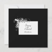 Zwart-wit nautische aanraking van elegantie kaart (Achterkant)