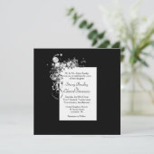 Zwart-wit nautische aanraking van elegantie kaart (Staand voorkant)