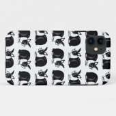 Zwart-wit Nederlands Rabbits iPhone 5/5s Hoesje (Achterkant (horizontaal))
