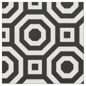 Zwart-wit nesten Octagon Fabric Stof (Close Up)