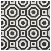 Zwart-wit nesten Octagon Fabric Stof (Swatch)