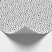 Zwart-wit netwerk met lijnen en stippen cadeaupapier (Hoek)