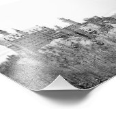 Zwart-wit neuschwanstein Castle in Winter Foto Afdruk (Hoek)