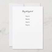 Zwart wit neutraal, eenvoudig modern Baby shower Kaart (Achterkant)