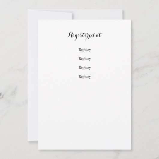 Zwart wit neutraal, eenvoudig modern Baby shower Kaart (Achterkant)