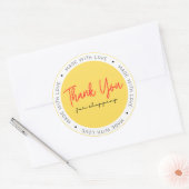 Zwart-wit Neutral Hand Made Circle Sticker (Envelop)