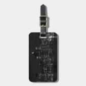 Zwart & Wit New York City Bagagelabel (Voorkant verticaal)