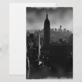 Zwart & Wit New York City Briefpapier (Voorkant / Achterkant)