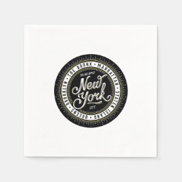 Zwart-wit New York City Logo Servet