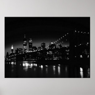 Zwart-wit New York City Poster
