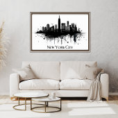 Zwart-wit New York City Skyline Poster