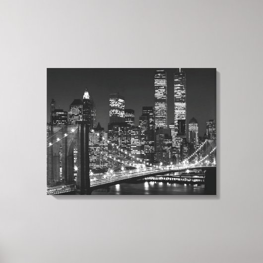 Zwart & Wit New York City Verpakt Canvas (Voorkant)