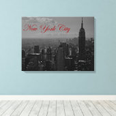 Zwart & Wit New York CityWrapped Canvas Afdruk (Insitu (Houten vloer))