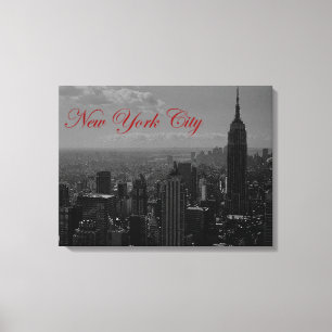 Zwart & Wit New York CityWrapped Canvas Afdruk