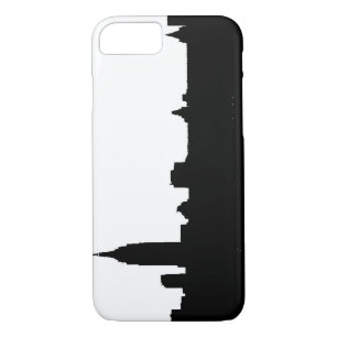 Zwart Wit New York Silhouet iPhone 7 Hoesje