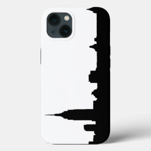Zwart Wit New York Silhouet iPhone 13 Hoesje