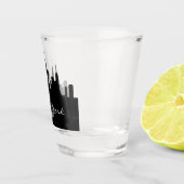 Zwart-wit New York silhouet Shot Glas (Rechts)