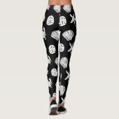Zwart-wit nicht Zee Kreatedoorthema Leggings (Achterkant)