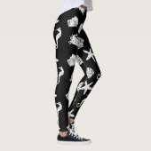 Zwart-wit nicht Zee Kreatedoorthema Leggings (Rechts)