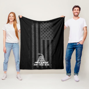Zwart-wit niet tegen me in Amerikaanse vlag Fleece Deken