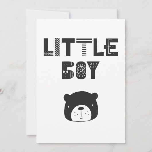 Zwart-wit nieuwe speler in het Baby shower van Tow Kaart (Achterkant)