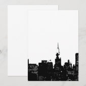 Zwart & Wit Nieuwe Uitnodiging uit New York (Voorkant / Achterkant)