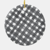 Zwart-Wit Noël Kaart Keramisch Ornament (Achterkant)