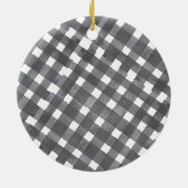 Zwart-wit Noël Keramisch Ornament (Achterkant)