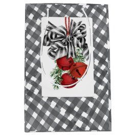Zwart-Wit Noël Simpel Medium Cadeauzakje