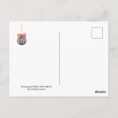 Zwart-Wit Noël Simple Briefkaart (Achterkant)