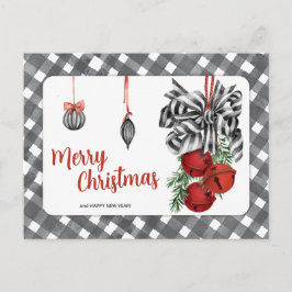 Zwart-Wit Noël Simple Briefkaart