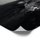 Zwart-wit noir foto maanlandschap Poster (Hoek)