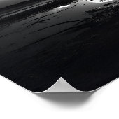 Zwart-wit noir foto maanlandschap Poster (Hoek)