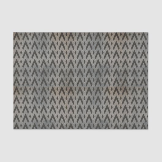 Zwart-wit Noodlijdende Art Deco Tissuepapier (Voorkant)