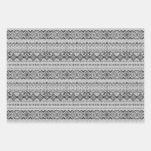 Zwart-wit Nordic Winter Trui Kerstmis Inpakpapier Vel (Voorkant 3)