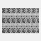 Zwart-wit Nordic Winter Trui Kerstmis Inpakpapier Vel (Voorkant 2)