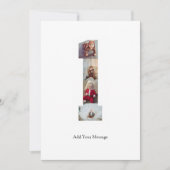 Zwart-wit Nummer 1 Fotocollage Kaart (Voorkant)